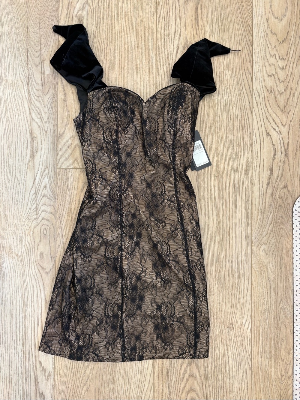 GUESS Black Lace Overlay Cocktail Dress NWT